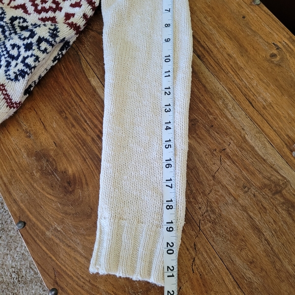 ULTRAFLIRT Open Cardigan Sweater Size M Cream Pockets Southwesten Boho - Picture 6 of 10